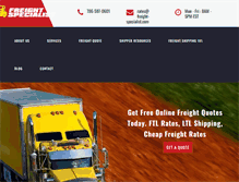 Tablet Screenshot of freight-specialist.com